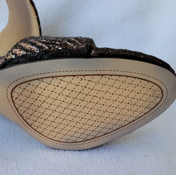 JESSICA SIMPSON - ELARI STRAPPY OPEN TOE PUMP - NEW!! BEAUTIFUL! SPARKLE - Picture 6 of 10